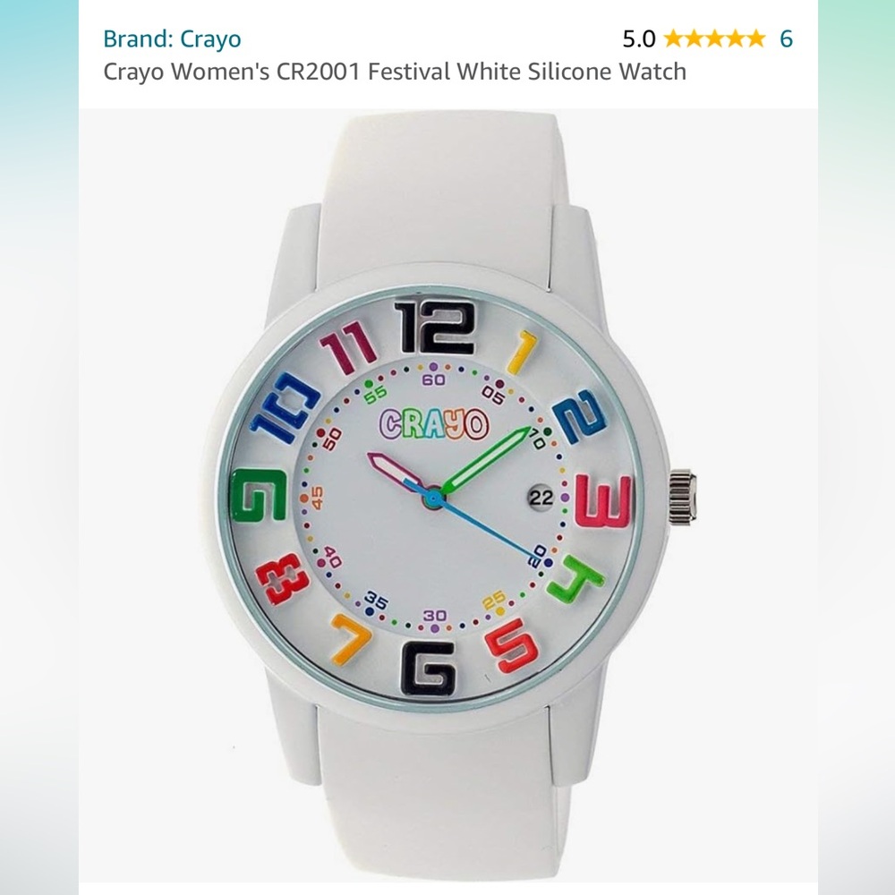 Crayo Women's CR2001 Festival White Silicone Watch - Picture 7 of 10